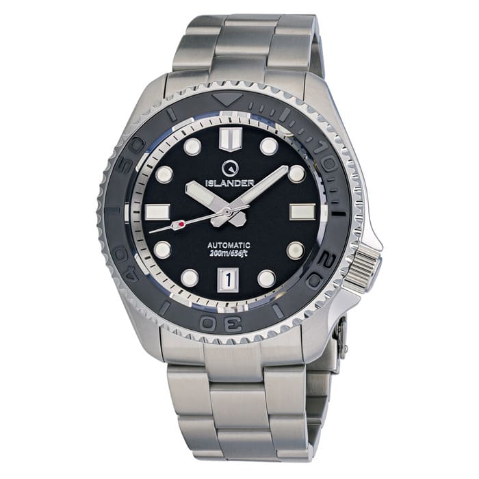 Islander Automatic Dive Watch with Black Dial and Embossed Ceramic Bezel #ISL-04