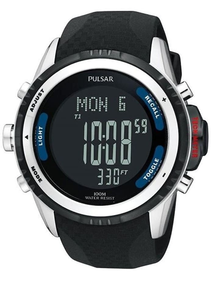 Pulsar Digital Tech Meter Watch with Altimeter, Barometer, and Thermometer functions #PS7001