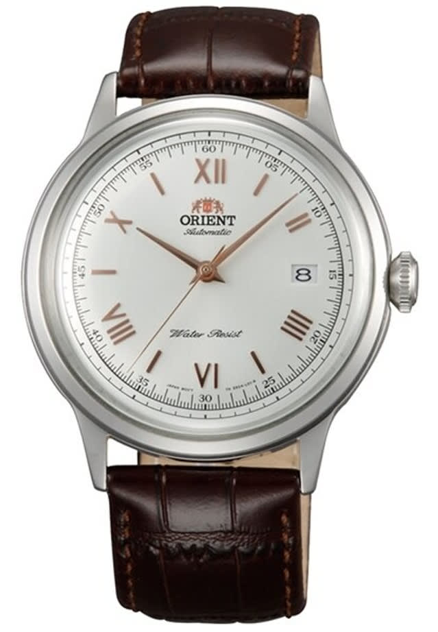 SCRATCH AND DENT - Orient Bambino Automatic Dress Watch with White Dial, Roman Numeral Markers #ER2400BW