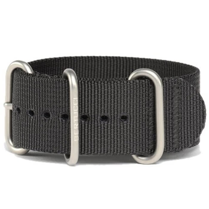 Bertucci Defender Black DX3 Nylon Strap with Stainless Steel Buckle and Keeprs #114