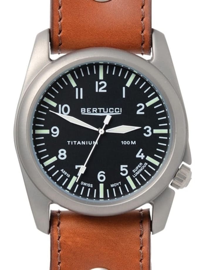 Bertucci A-4T Titanium Aero Field Watch with Swiss Quartz Movement #13401
