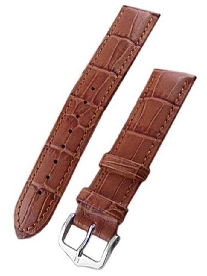 Scratch and Dent - Hirsch 20mm lug Duke Honey Brown Alligator Embossed Leather Watch Strap #010280-70