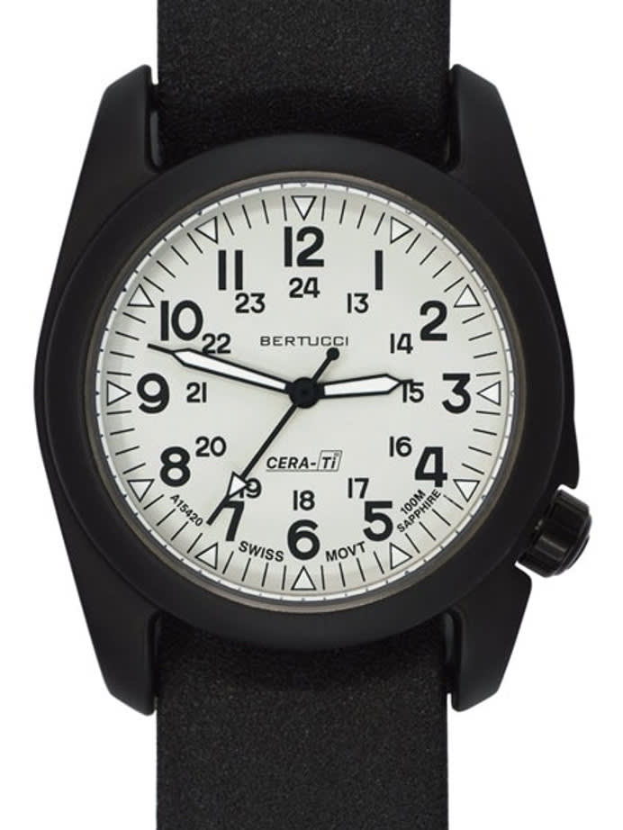 Bertucci A-2CT Cera-Tiâ¢ Ceramic Coated Titanium Field Watch with Swiss Quartz Movement #12137