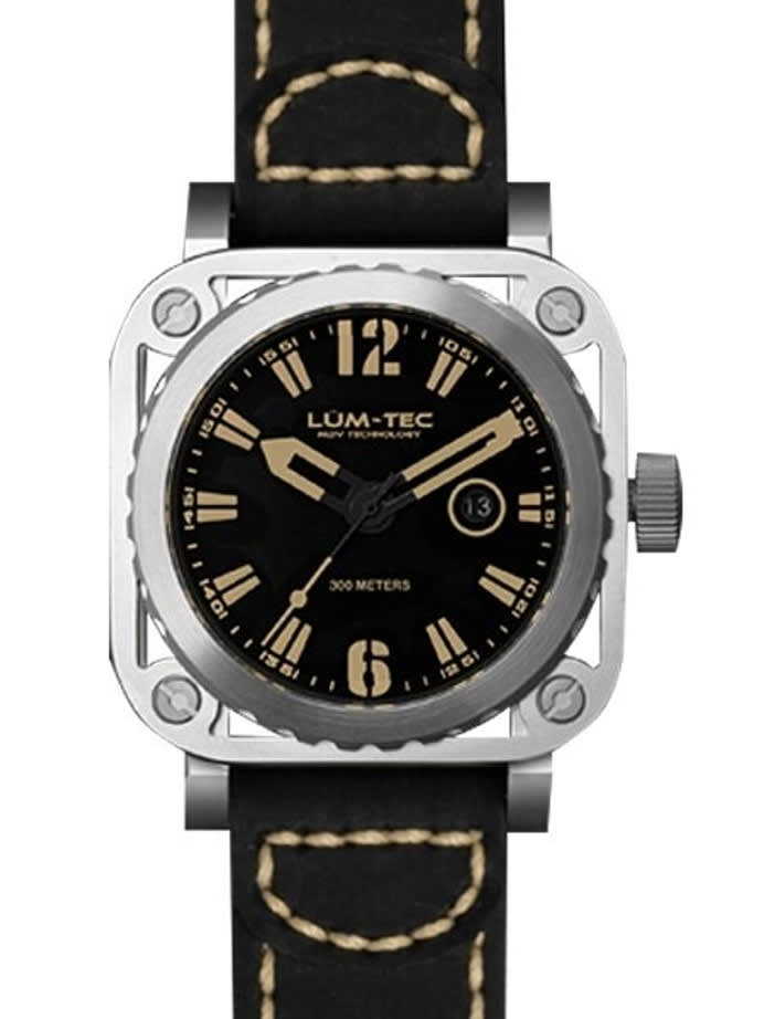 Lum-Tec G1 Watch with Sapphire Crystal and Skeletal Case Design #G1-Vintage