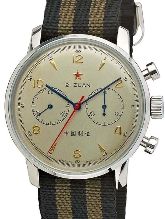Scratch and Dent - Seagull 1963 Hand Wind Mechanical Chronograph with White Dial #6488-2901C 3
