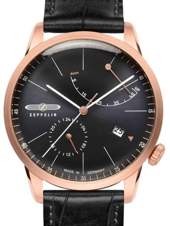 Graf Zeppelin LZ129 Flatline Automatic Watch with Power Reserve #7368-2