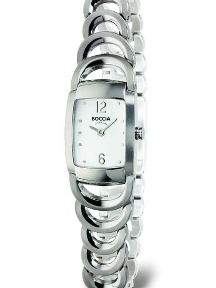 Boccia Ladies Quartz Watch with Titanium Case and Open-Link Bracelet #3159-01