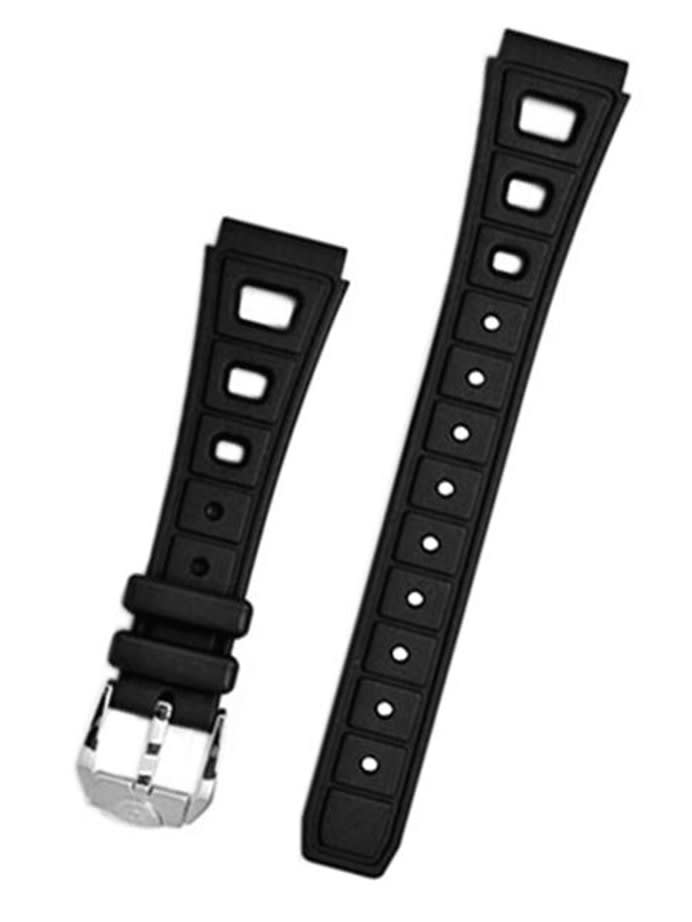 Squale 1521 OEM 20mm Black Tropic Rubber Dive Watch Strap #1521-T3-Black