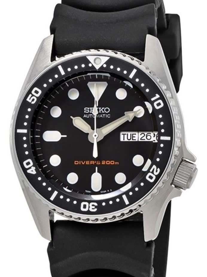 Scratch and Dent - Seiko Black 21-Jewel Automatic Dive Watch with Rubber Strap #SKX013K1 6