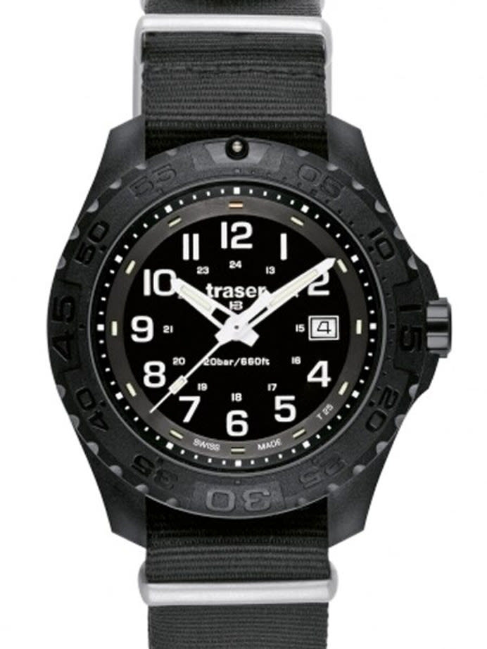Traser Outdoor Pioneer Watch with Tritium Illumination and Rotating Black Bezel #102902