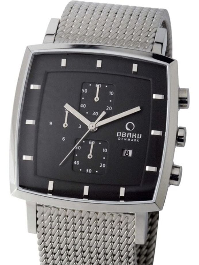 Obaku Harmony Charcoal Dial Stainless Steel Quartz Chronograph Watch #V134GCBMC2