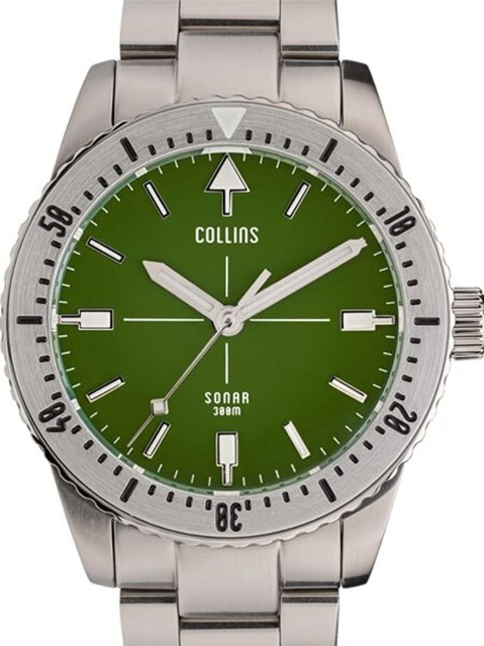 Collins SONAR Swiss Automatic, 300-M Dive Watch with 39.5mm Case and a Sapphire Crystal #CWC06