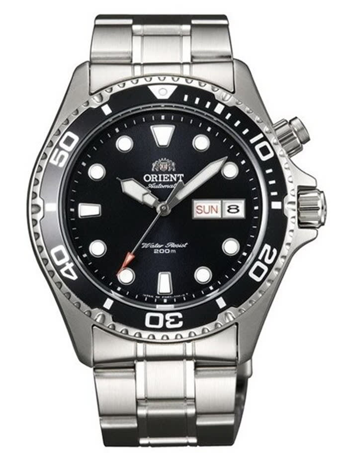 Scratch and Dent - Orient Black Ray 21-Jewel Automatic Dive Watch on a Bracelet #CEM65008B-SND5
