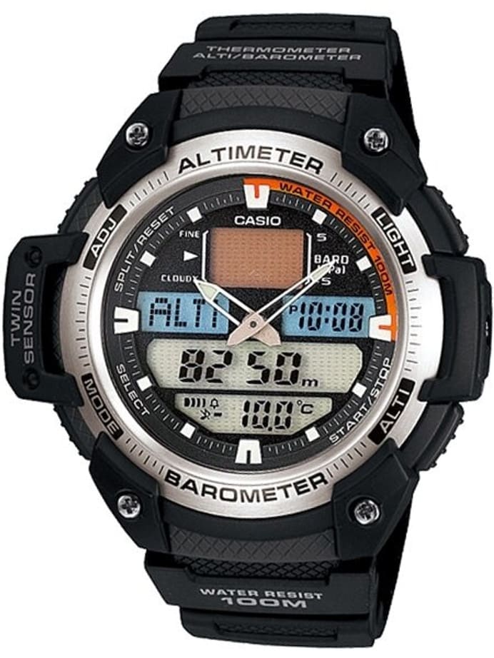 Casio Analog-Digital Altimeter/Barometer/Thermometer/Chrono and Alarm Watch #SGW-400H-1BV