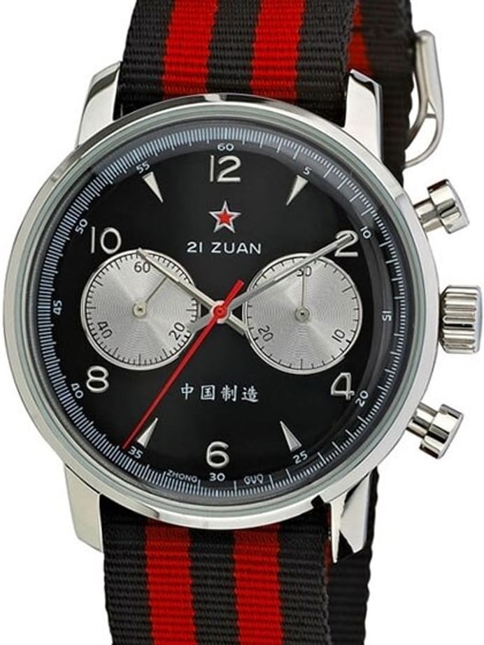 Scratch and Dent - Seagull 1963 Hand Wind Mechanical Chronograph with Black Dial #6488-2901B 2