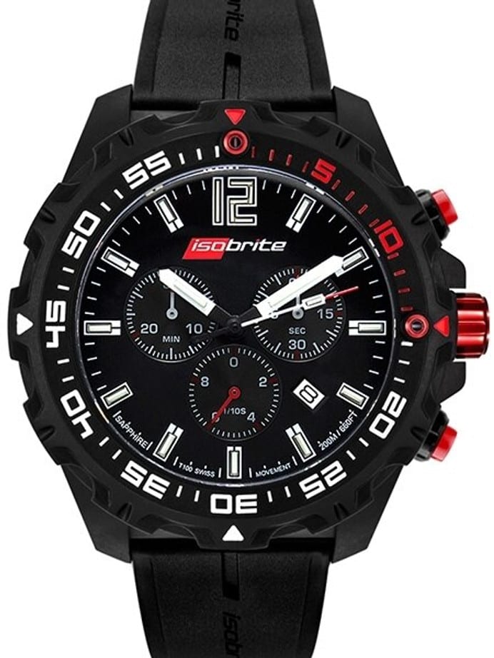 Armourlite Isobrite Chronograph Watch with T-100 Tritium Illumination and Sapphire Crystal #ISO401