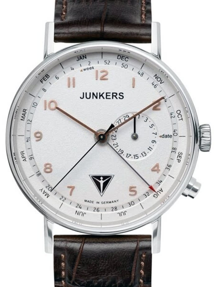 Junkers Eisvogel F13 Swiss Quartz Watch with Day, Week, Month #6734-4