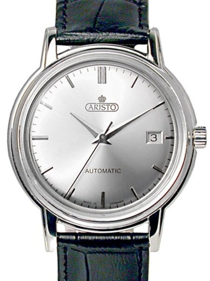 Aristo 4H142 Classic Silver PFORZHEIM Classic Swiss Automatic Dress Watch