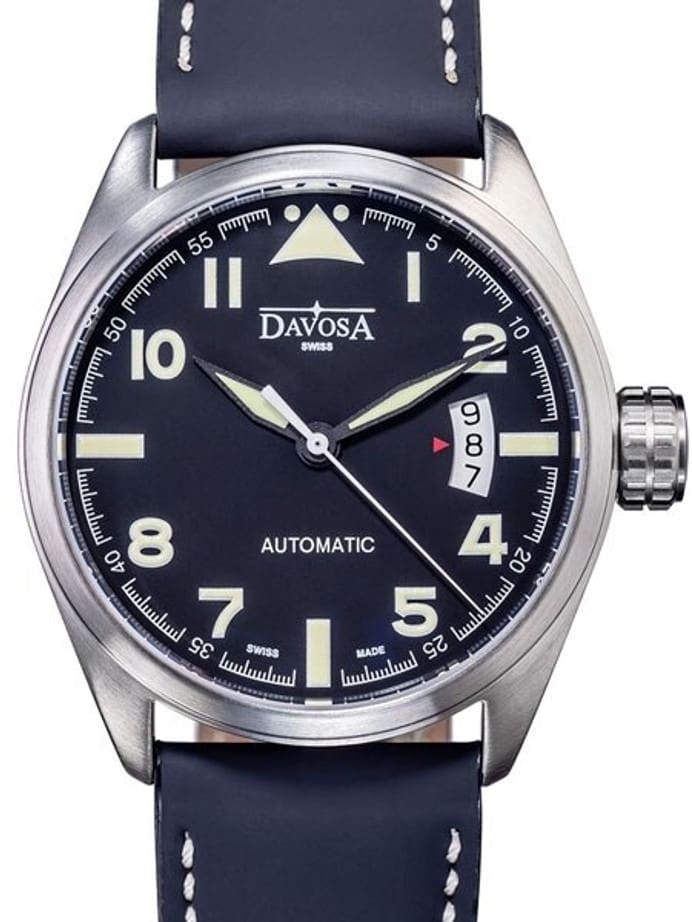 Davosa Military Swiss Automatic 200 Meter Pilot Watch with Black Dial #16151154