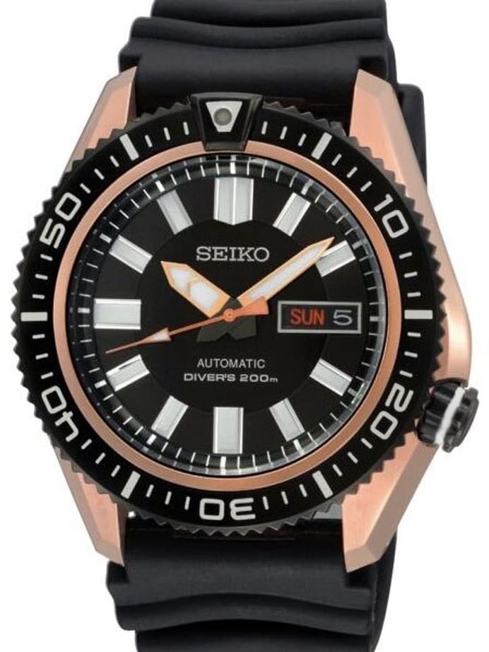 Seiko Stargate Automatic Dive Watch with Black Dial and Rubber Dive Strap #SKZ330K1