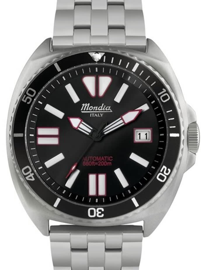 Mondia 200 Meter Automatic Dive Watch with Black Dial #MI788SS-BK-01BK-BM