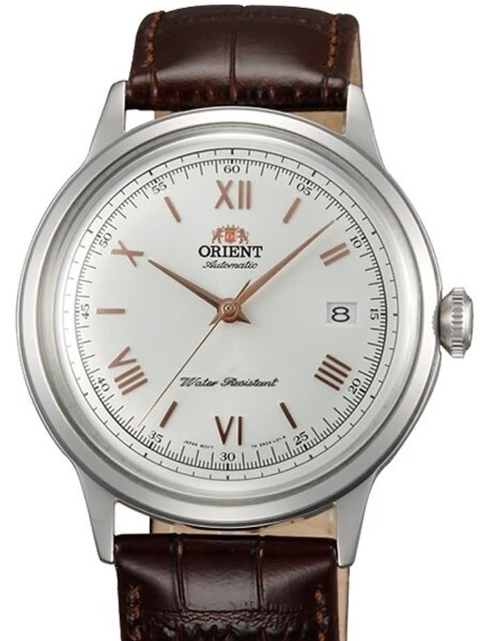 Scratch and Dent - Orient Bambino 2nd-Gen Automatic Dress Watch with White Dial, Rose Goldtone Hands #AC00008W