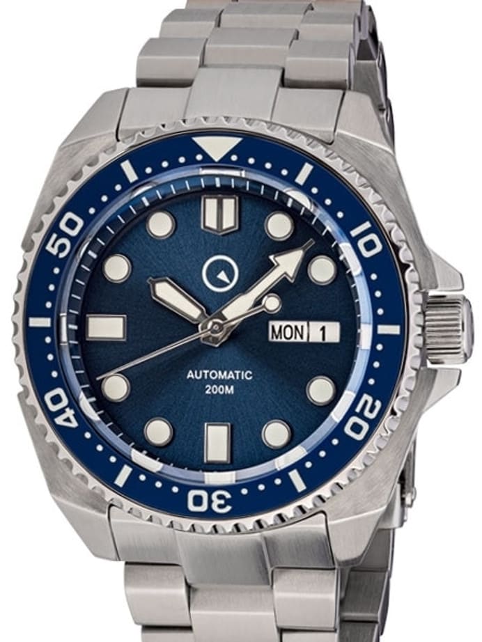 Islander Blue Automatic Dive Watch with AR Double-Dome Sapphire Crystal, and Luminous Ceramic Bezel Insert #ISL-55