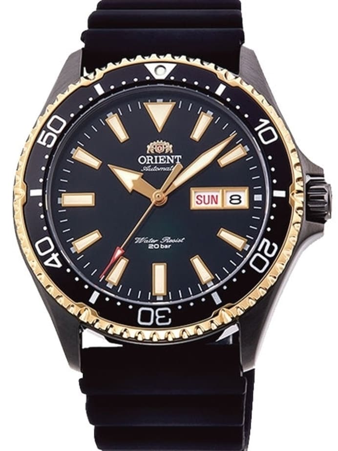 Orient Kamasu Black Dial Automatic Dive Watch with Sapphire Crystal #RA-AA0005B19A