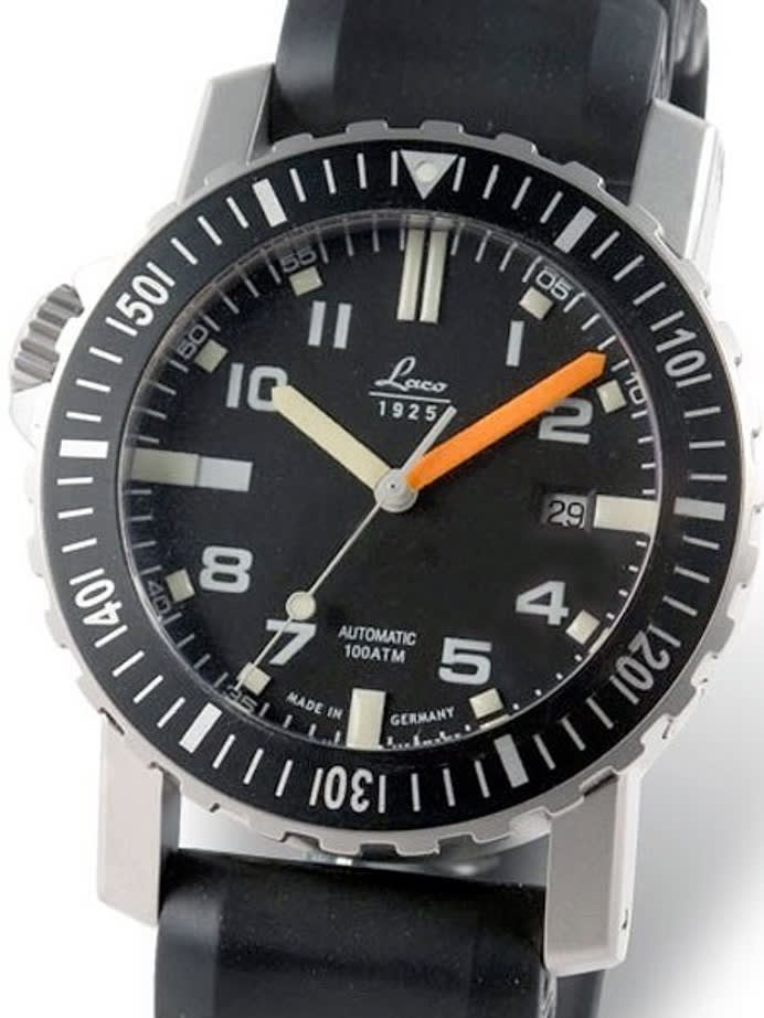 Laco Squad Ocean 1000 Meter Dive Watch with Sapphire Crystal and Helium Release Valve #861704