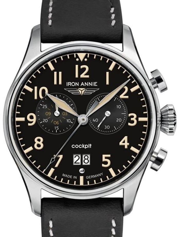 Iron Annie Quartz Chronograph Watch with Stopwatch and 12-Hour Totalizer #5186-2