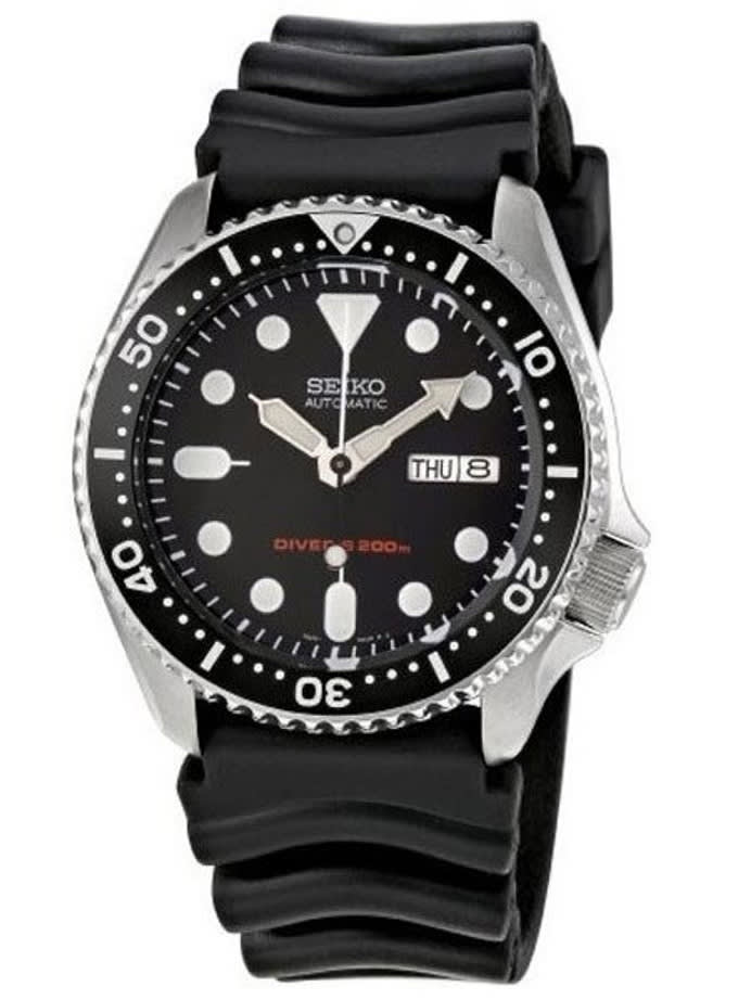 Scratch and Dent - Seiko Black 21-Jewel Automatic Dive Watch with Rubber Strap #SKX013K1 2