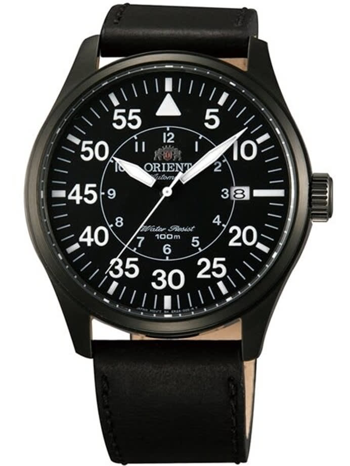 Scratch and Dent - Orient 21-Jewel Automatic Aviator Flight Watch with Black Leather Strap #ER2A001B 2
