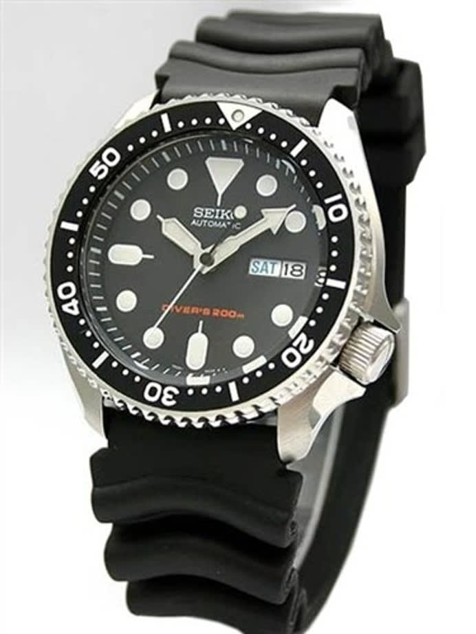 Scratch and Dent - Seiko Automatic Dive Watch with Offset Crown and Rubber Dive Strap #SKX007K1 4