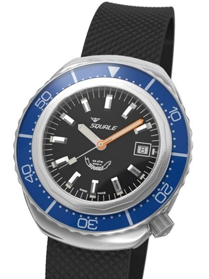 Scratch and Dent - Squale 1000 meter Professional Swiss Automatic Dive watch with Sapphire Crystal #2002BL-R