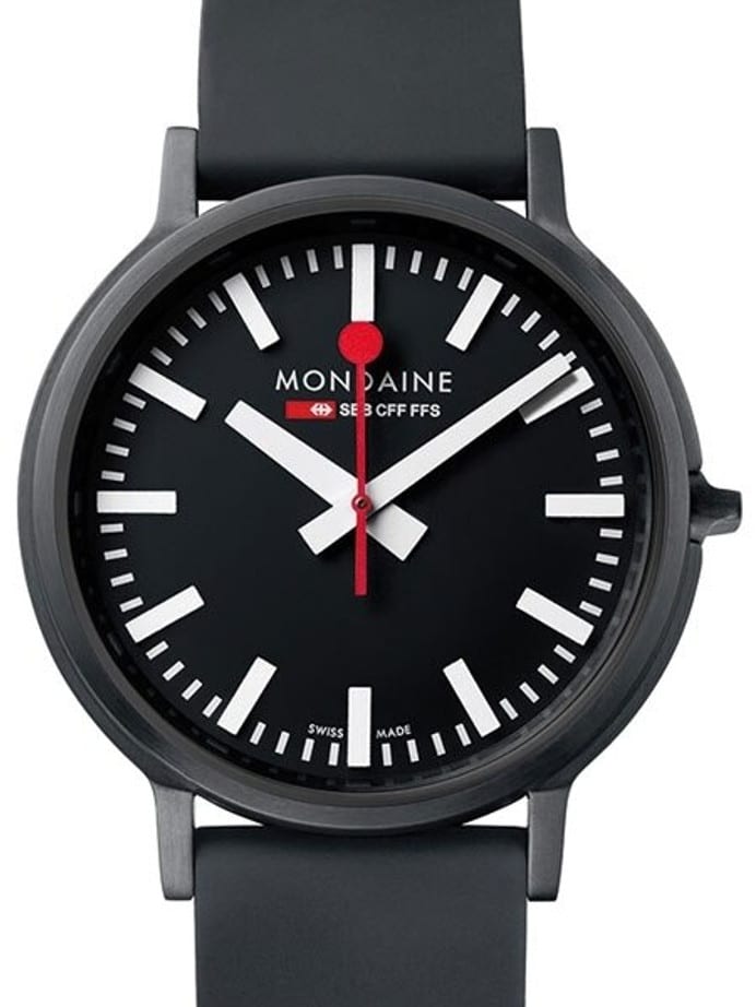 Mondaine Railways Stop2Go Swiss Quartz Watch with a 41mm Black PVD Case, Sapphire Crystal #A512-30358-64SPB