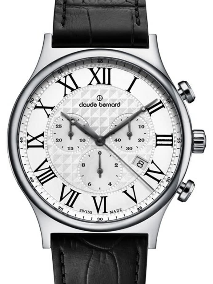 Claude Bernard Swiss Chronograph Dress Watch with Sapphire Crystal #10217-3-AR