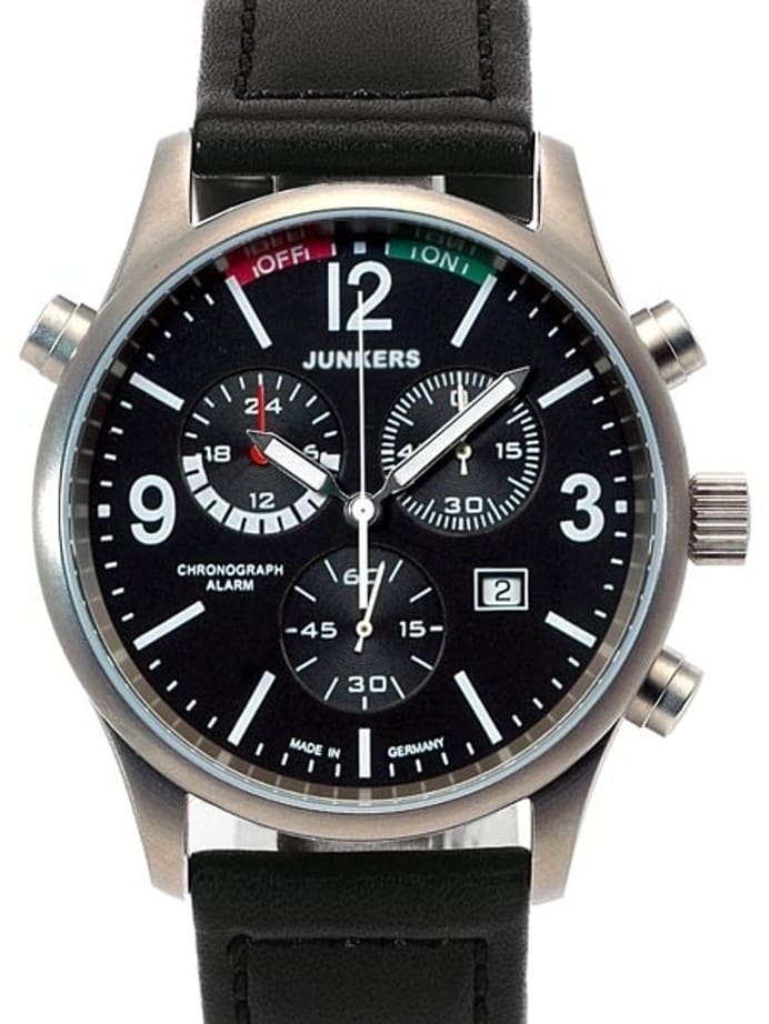 Junkers G-38 Chronograph Titanium Watch with Alarm Function #6296-2