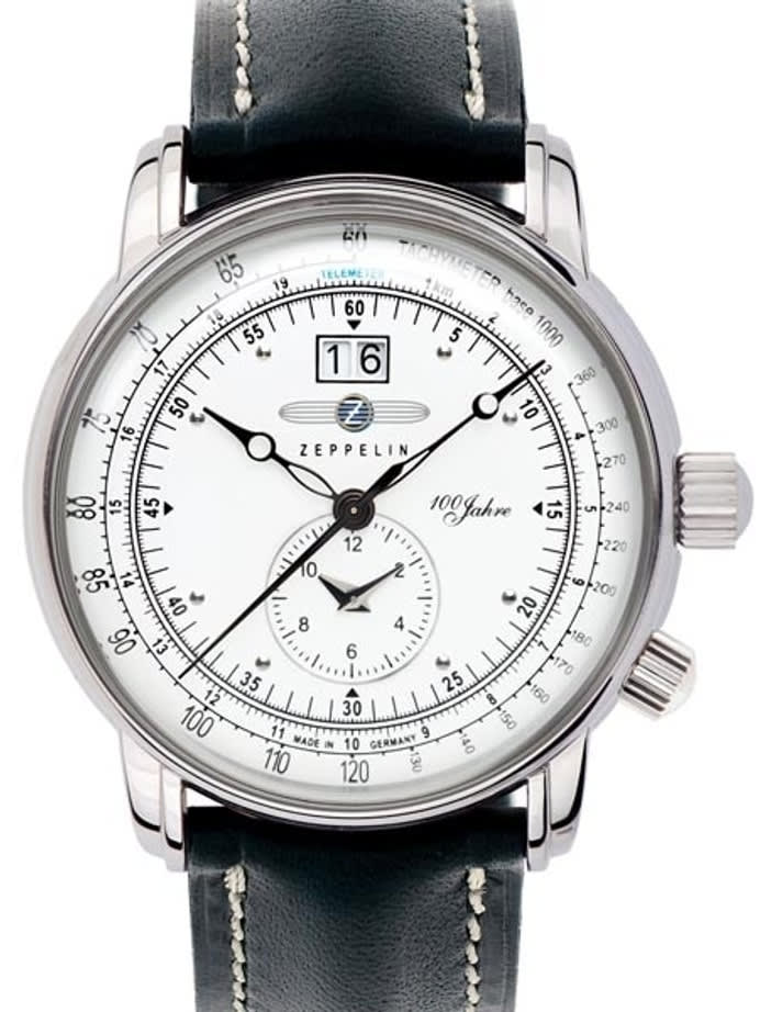 Graf Zeppelin German Made, Dual Time Big Date 100 Years of Zeppelin Watch #7640-4