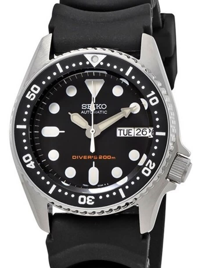 Scratch and Dent - Seiko Black 21-Jewel Automatic Dive Watch with Rubber Strap #SKX013K1 8