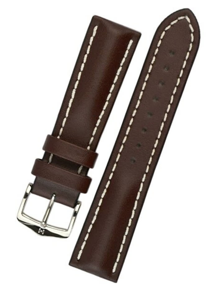 Hirsch Brown Heavy Calf Leather Watch Strap #014750-10