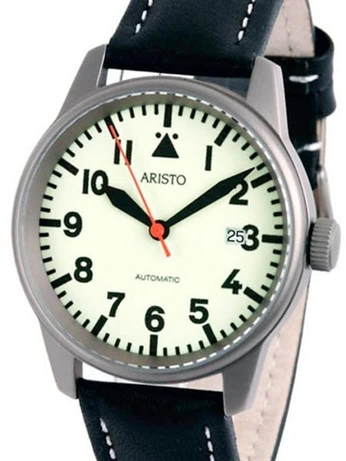 Aristo 5H70TI Titanium Case Swiss Automatic Watch with Luminous Dial