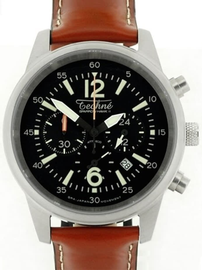 Techne 41.5mm SparrowHawk II Quartz Chronograph with 24-Hour Sub-Dial  #477.053