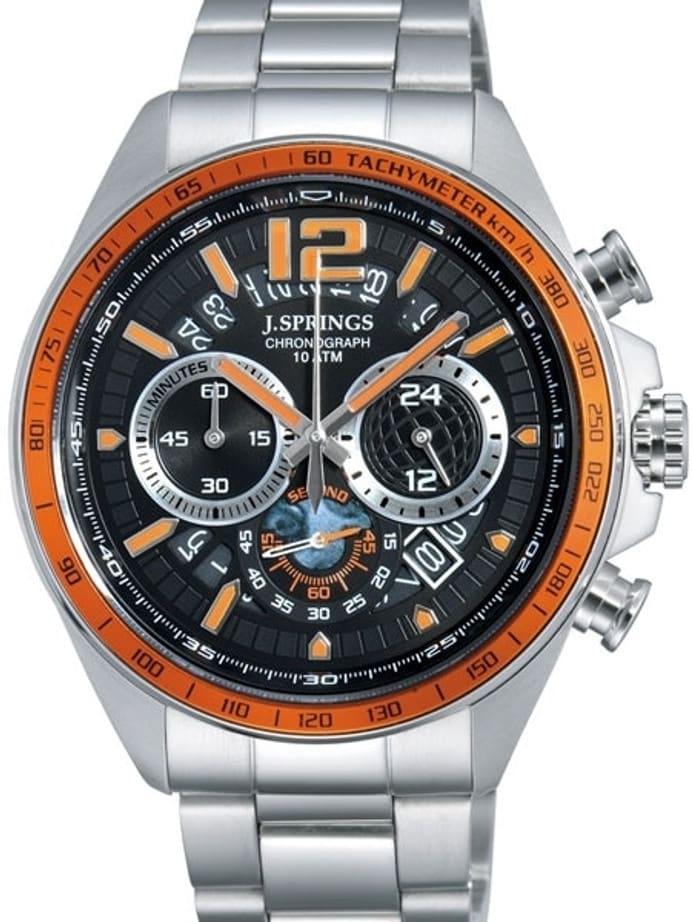 J. Springs Quartz Chronograph Watch with 60-minute Stopwatch Function and 24-hour Sub-Dial #BFJ001