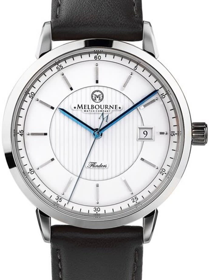 Melbourne Flinders Swiss Automatic Dress Watch with White Dial, Sapphire Crystal #FL.40.A.3HD.05