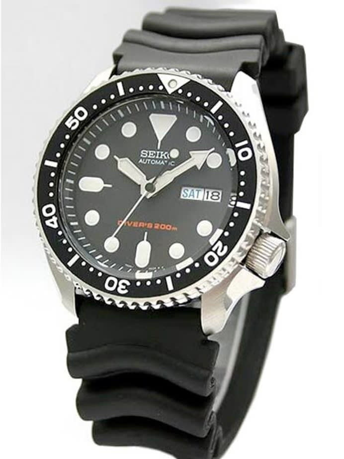 Scratch and Dent - Seiko Automatic Dive Watch with Offset Crown and Rubber Dive Strap #SKX007K1 22