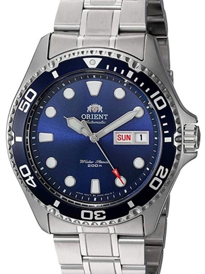 Orient Blue Dial Automatic Dive Watch with SS Bracelet #AA02005D