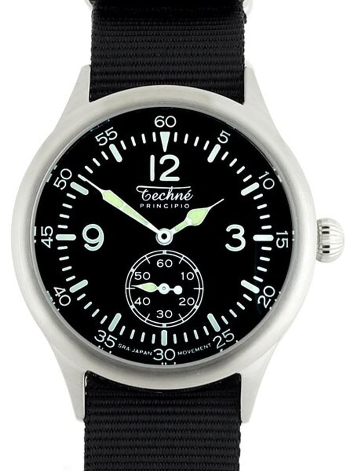 Techne 39.5mm Merlin Quartz Aviator Watch #245.023