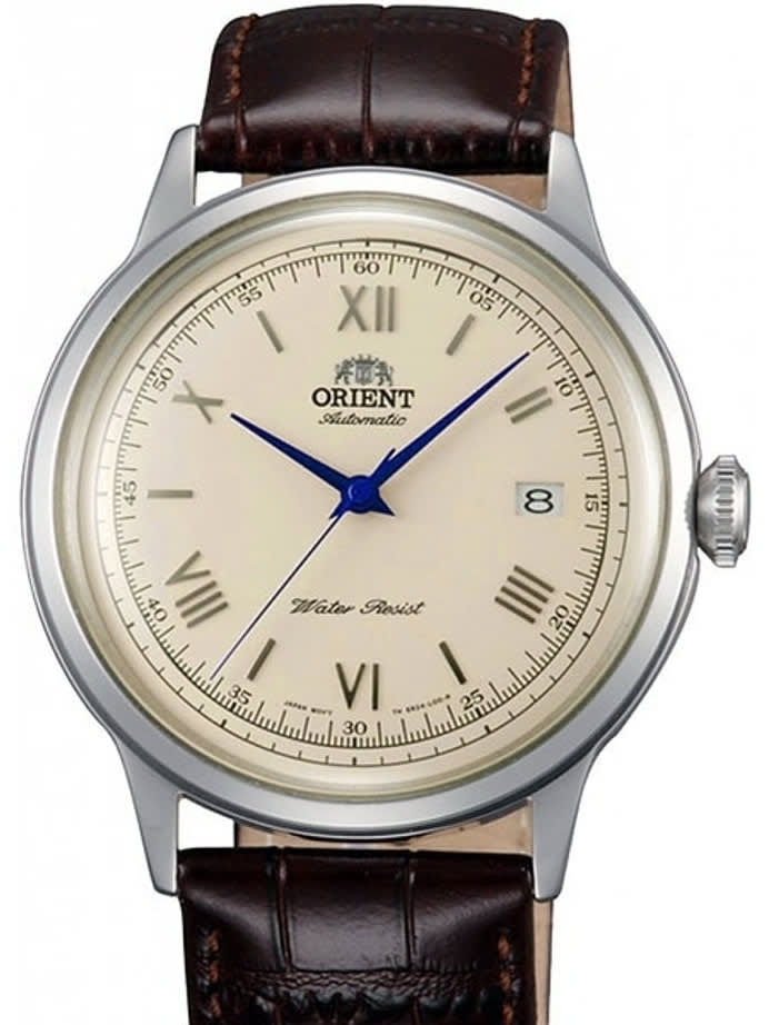 Orient Automatic Dress Watch with Cream Dial, Vibrant Blue Hands #ER2400CN