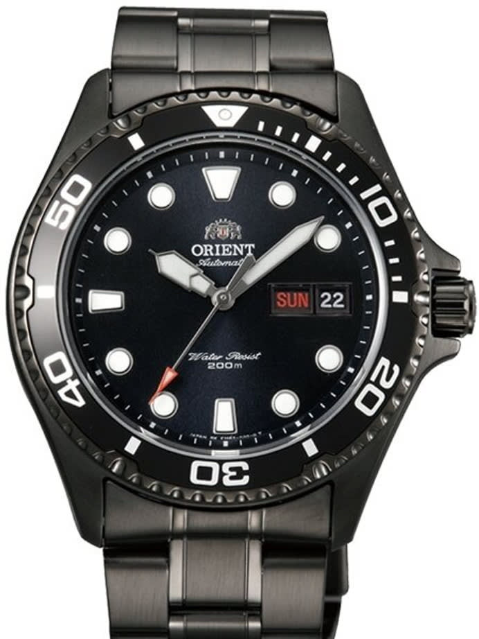 Orient Ray Raven II Black PVD Automatic Dive Watch with Bracelet #AA02003B