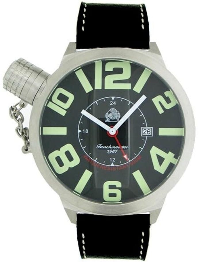 Tauchmeister T0065 XXL 52mm Military GMT Dive Watch with 24-hr Hand